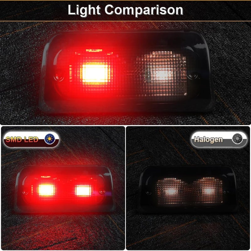 RAVSOFT 3rd Third Brake Light Lens Red Cover with Seal Gasket Regular Crew Cab Only Compatible with 1994-2004 Chevy S10 GMC Sonoma 1996-2000 Isuzu Hombre High Mount Stop Lamp Assembly - Image 4
